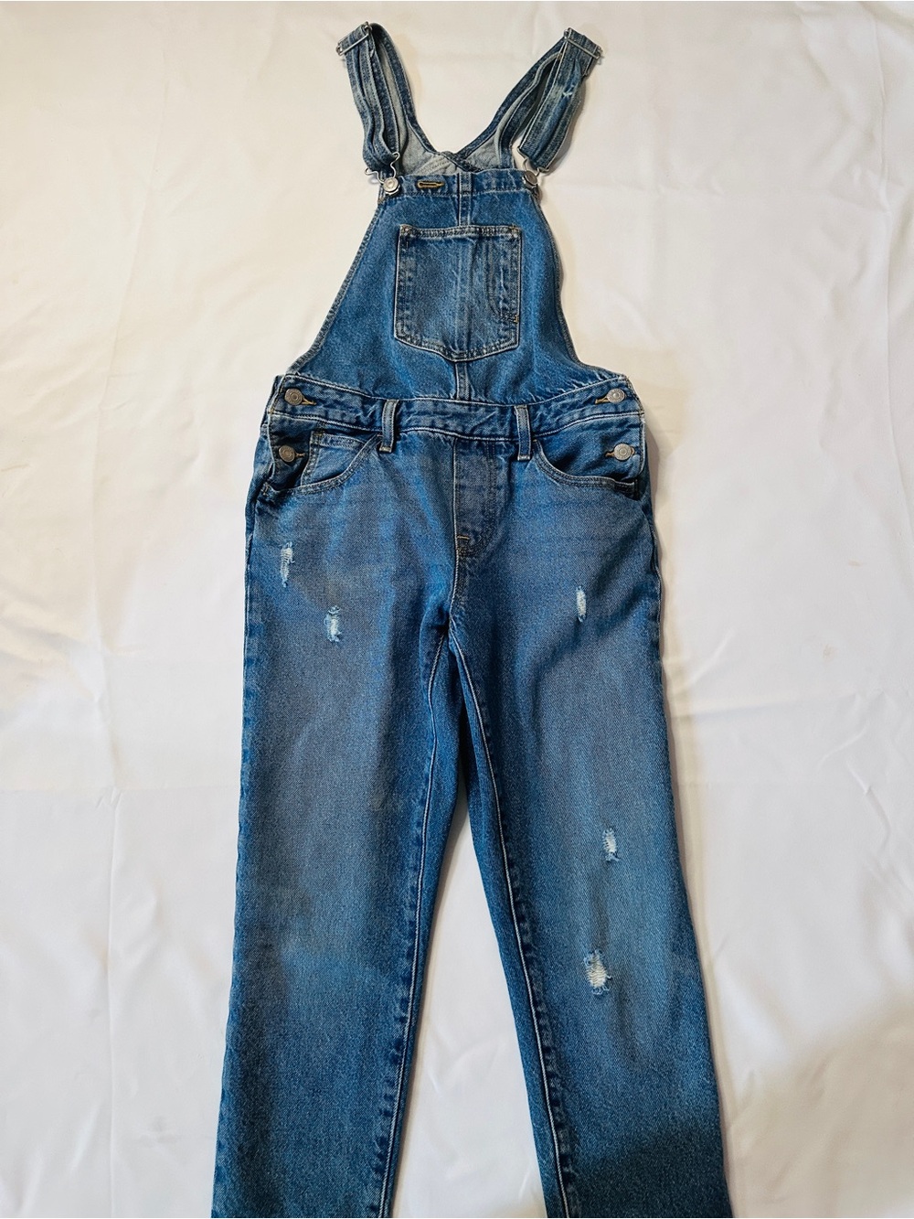 Levi's Distressed Blue Denim Women's Overalls